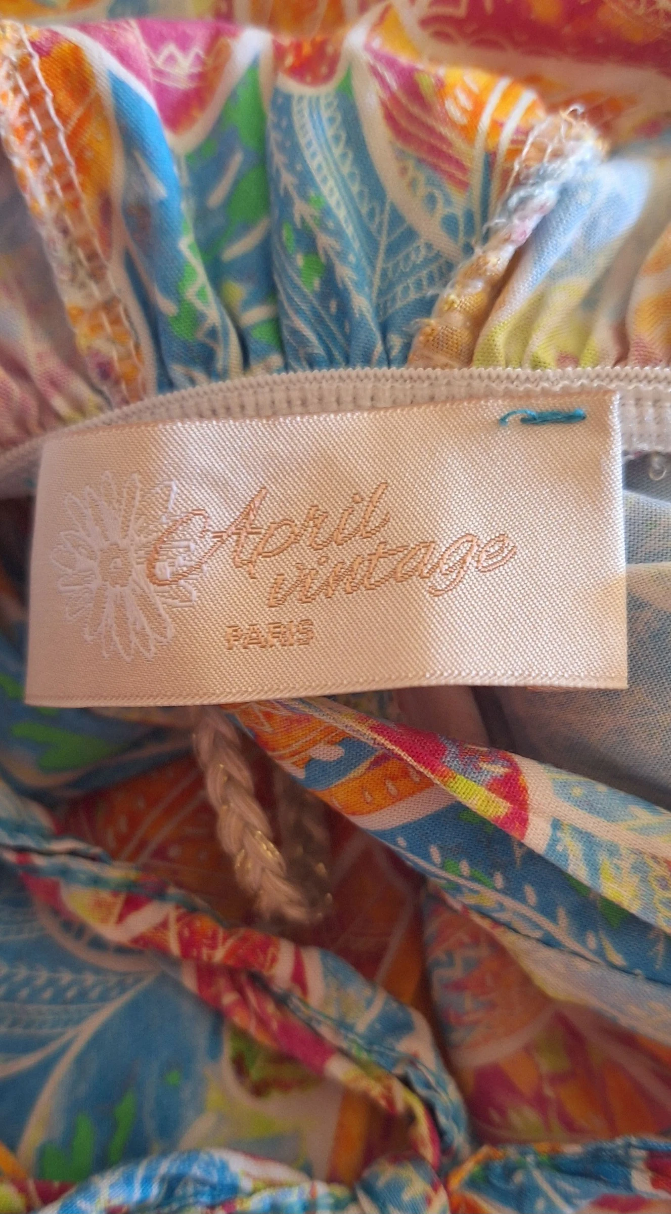 Túnica de praia multicolorida April Vintage 🧡 – photo 3